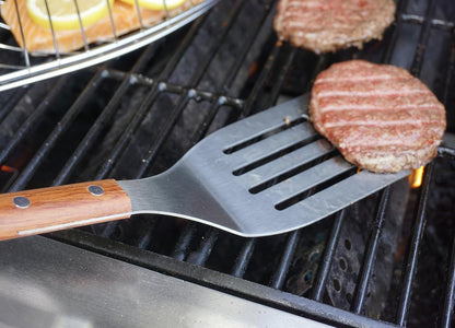 RSVP International Endurance (BQ-FRK) BBQ Grill Fork, 17.25" | Long Handle Keeps Hands Safe from Fire | Made from Stainless Steel & Rosewood