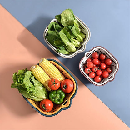 6 Pack Space-Saving Collapsible Colander for Kitchen Fruits Vegetables