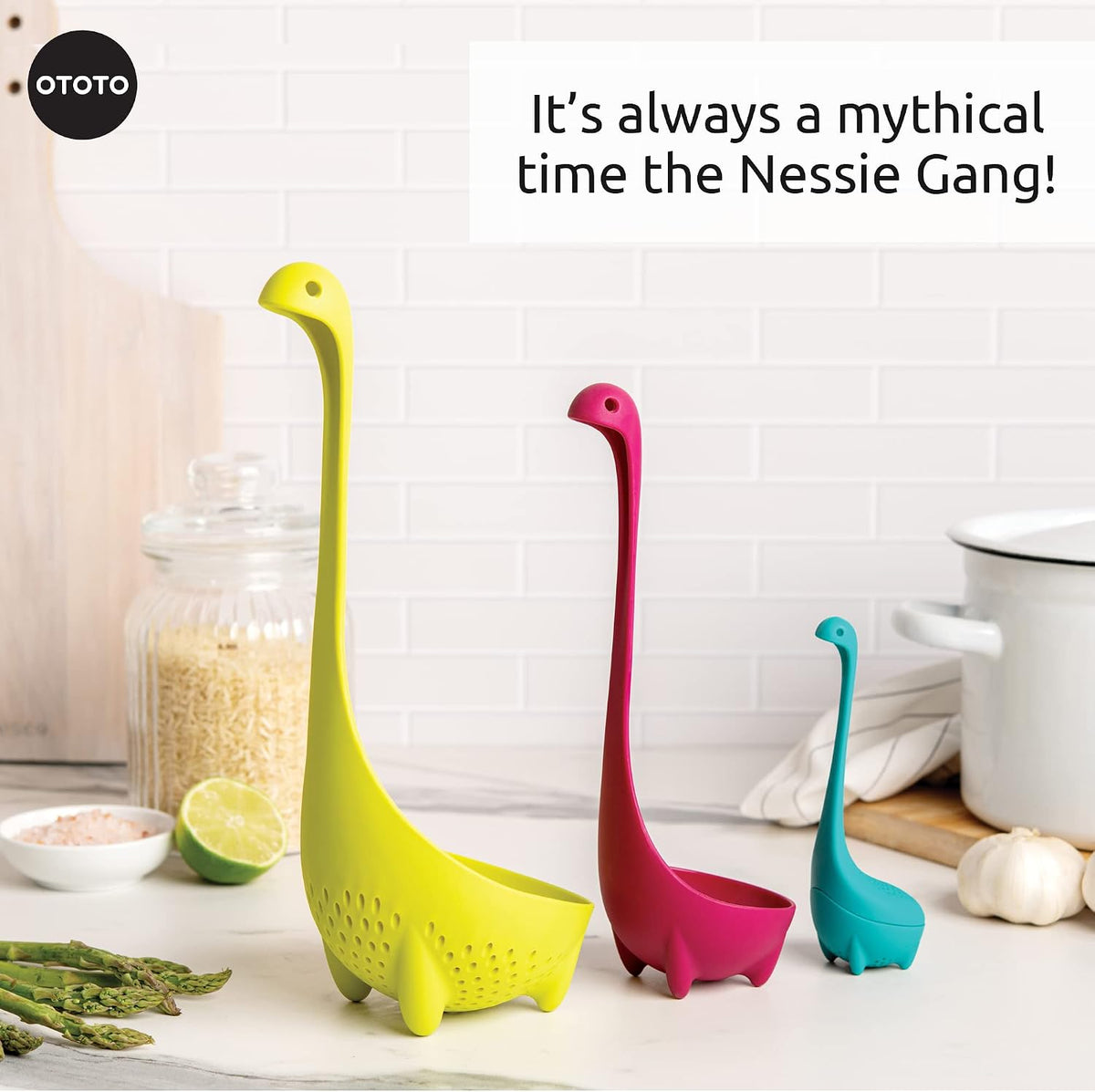 OTOTO The Original Nessie Ladle - Soup Ladle, Cute Gifts, Funny Kitchen Gadgets, Loch Ness design, Cooking Gifts for Mom - Cute and Practical Kitchen Utensils - Unique Gifts for Women