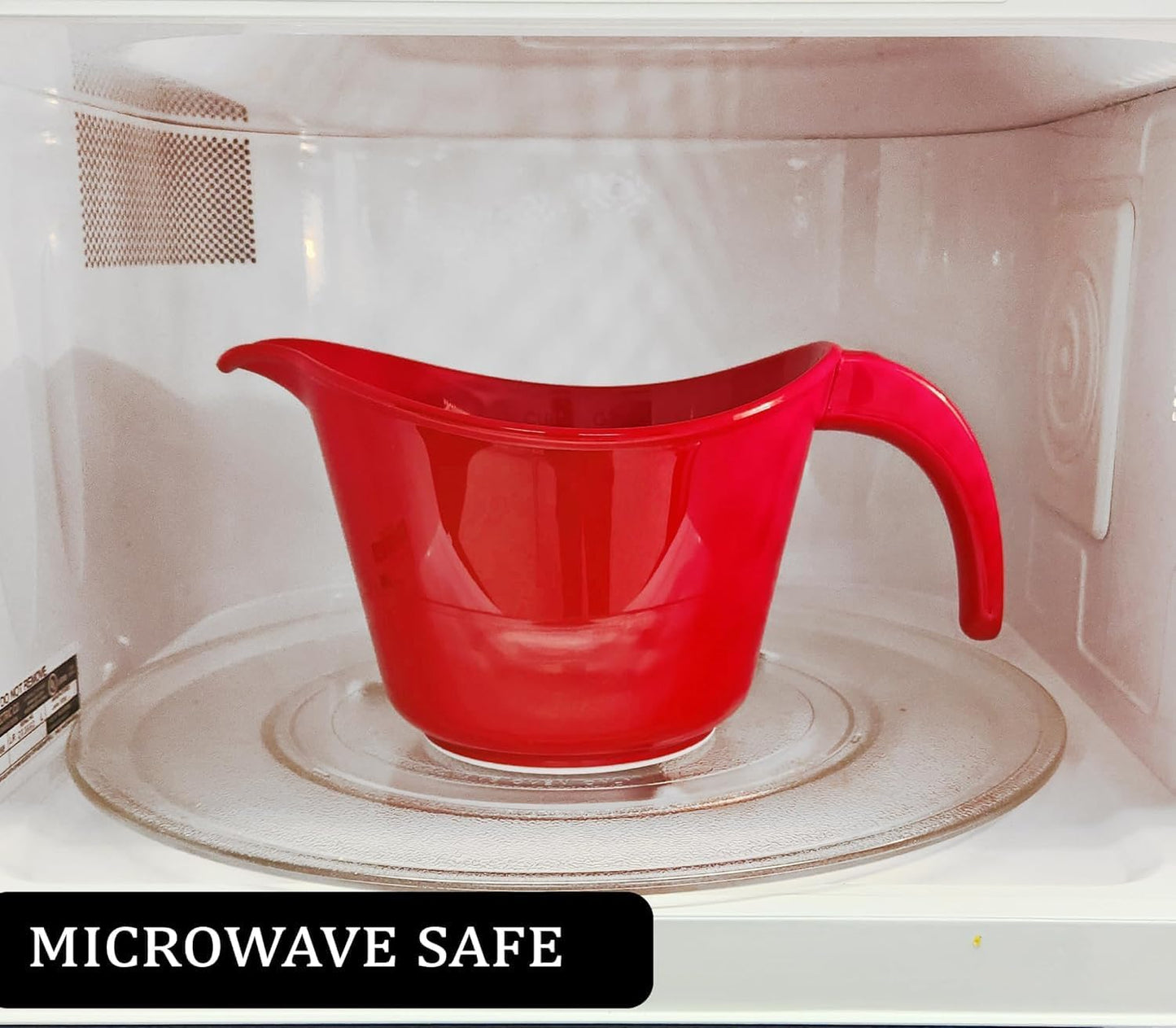 Batter Bowl With Pour Spout, Non-Slip Base,Space Saving Detachable Handle with Lid, Mixing with Measuring Spoons and Cups 2 QT Heavy Duty BPA-Free Microwave & Dishwasher Safe (Turquoise)