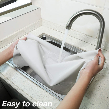 Large Silicone Pastry Baking Mat 19.6x15.7 inch Multipurpose Table Counter Kids Craft Protector Placemat Nonstick and Nonskid (Large), Gray