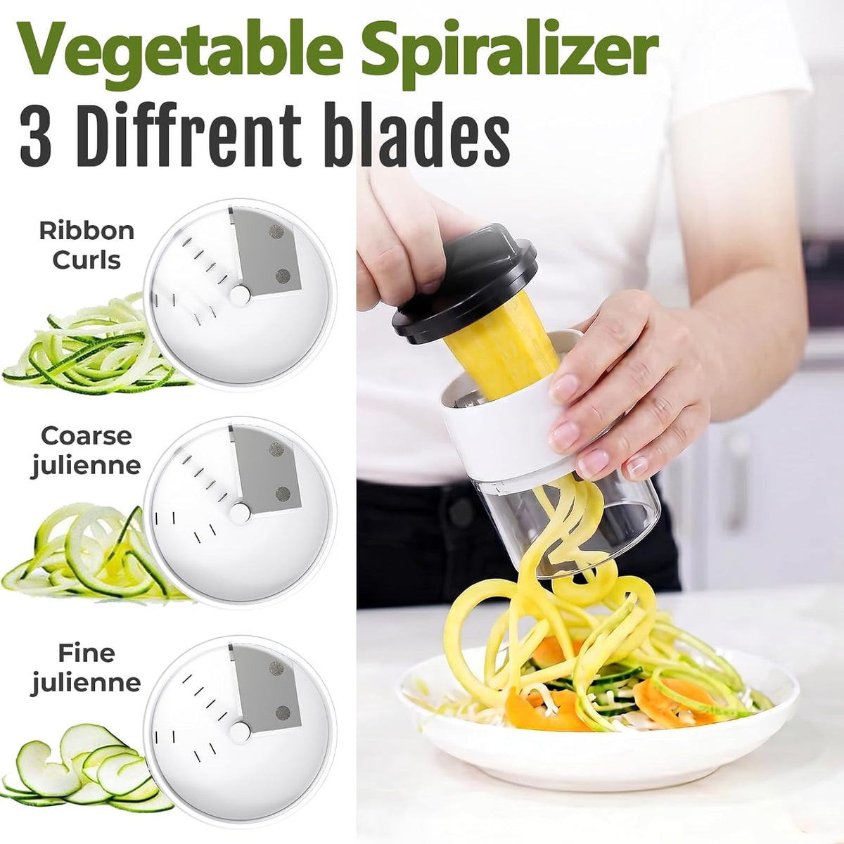 Multifunctional Vegetable Chopper & Mandoline Slicer, Veggie Chopper