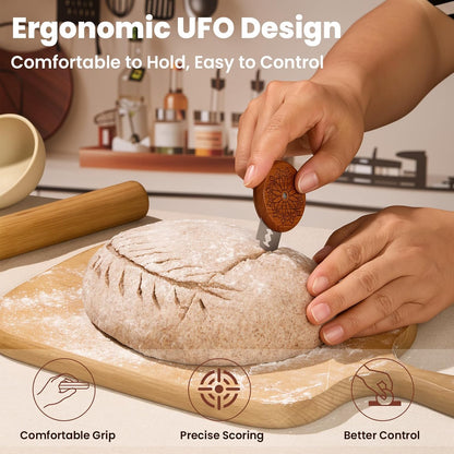UFO Sourdough Bread Lame Scoring Tool, 5 Blades, Storage Pouch & Sleeves