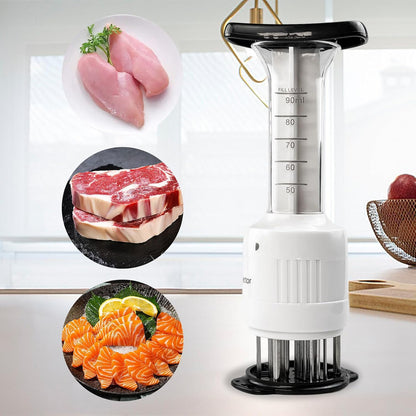 Meat Tenderizer Injector 90ml Stainless Steel Sauces Enhancer Injector