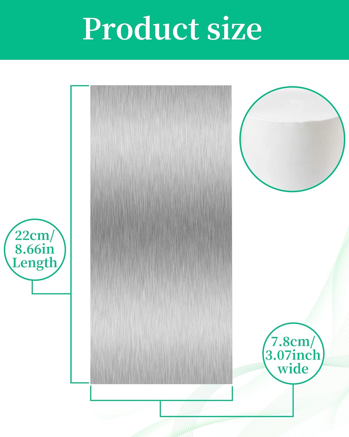 8.6 Inch Metal Cake Scraper Smoother, Edge Side Jagged Comb for Cream