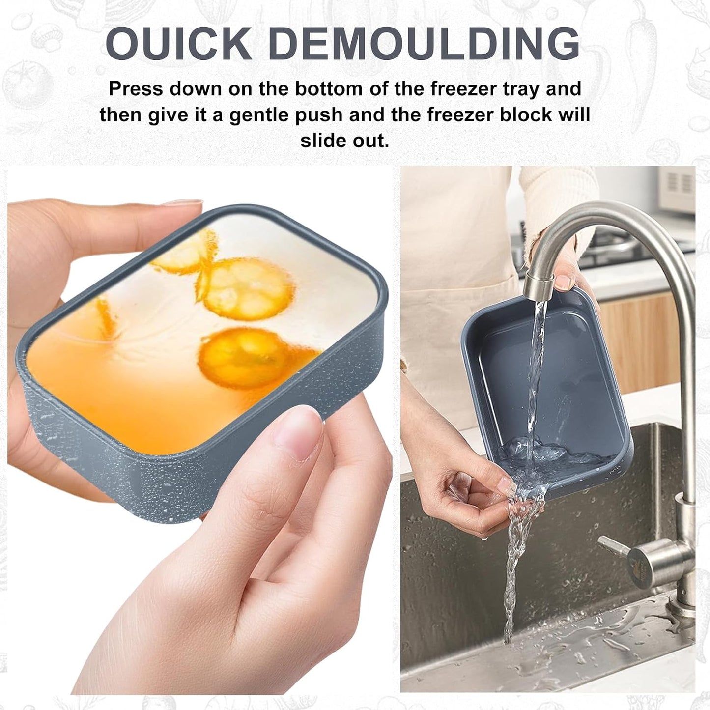 8 PCS 1 Cup Silicone Freezer Molds with Lids, Reusable Leak-Proof Soup Containers, Ice Trays Food Storage Trays for Meal Prep, Soups, Sauces, Stews, Dishwasher Safe(Grey, 250, Milliliters)