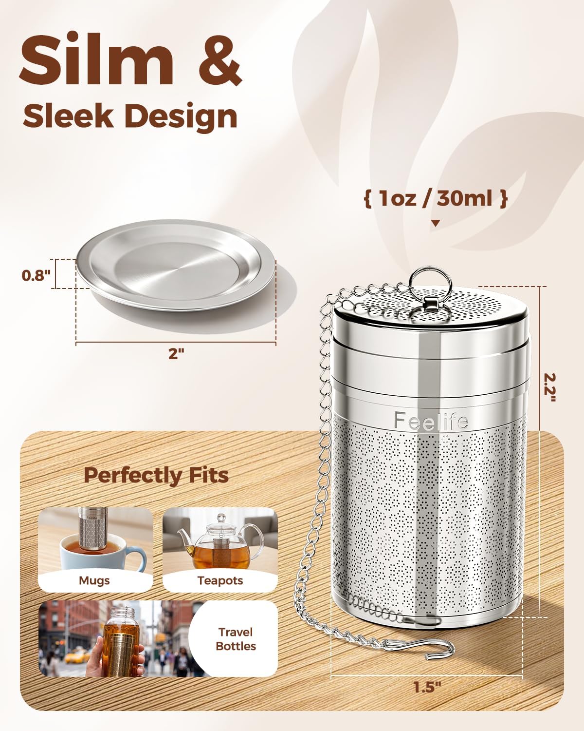 Mini Snowflake Stainless Steel Tea Infuser for Loose Leaf Tea Ball