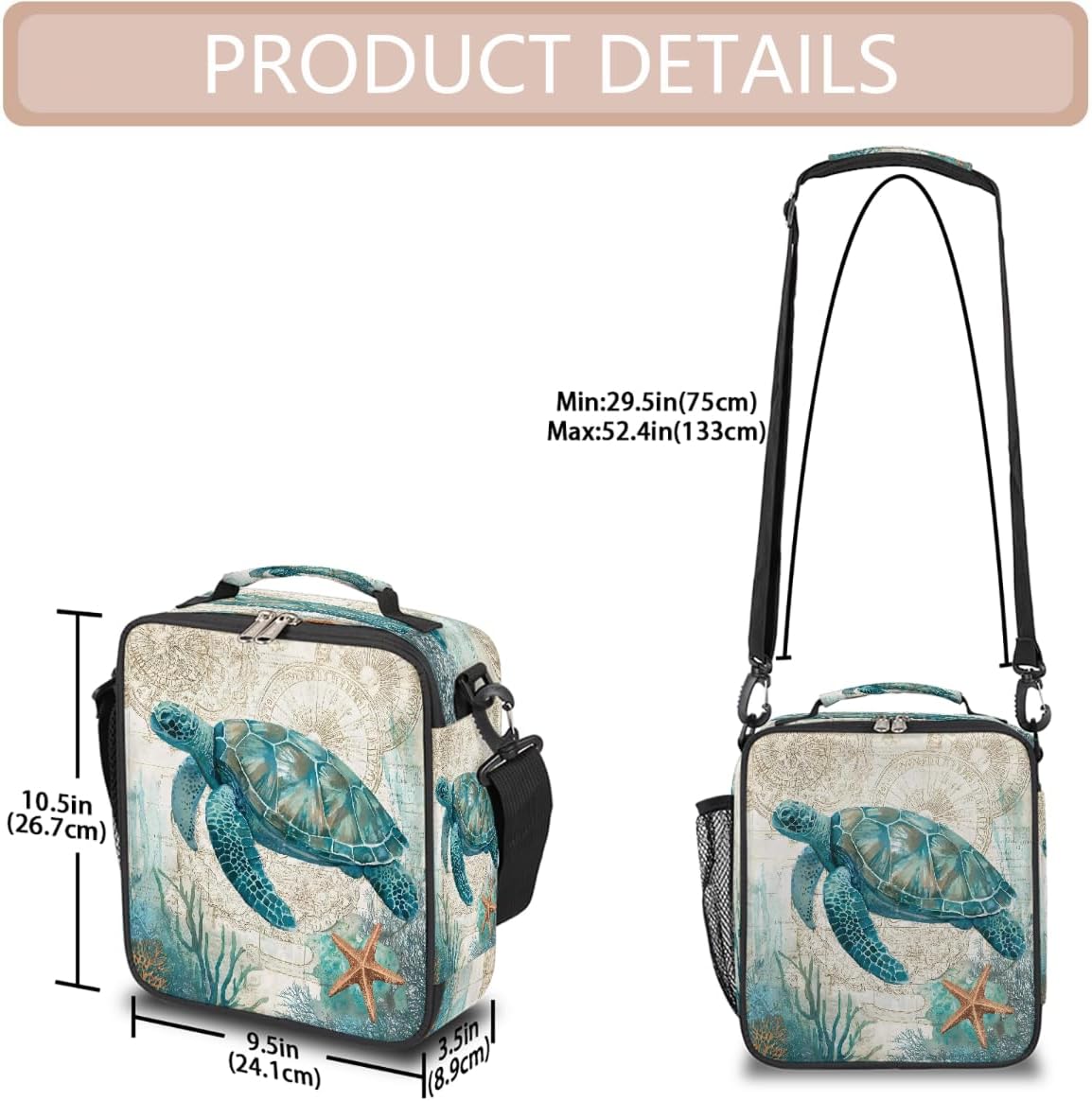 cfpolar Skull Skateboard Lunch Box for Boys Girls, Insulated Lunch Bags for Kids Reusable Mini Cooler Lunch Tote Lunchbox Thermal Meal Tote Kit with Shoulder Strap for Work School Picnic