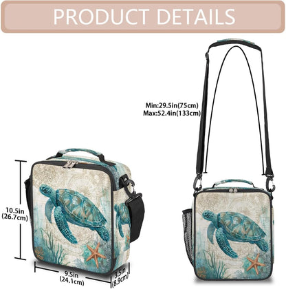 cfpolar Skull Skateboard Lunch Box for Boys Girls, Insulated Lunch Bags for Kids Reusable Mini Cooler Lunch Tote Lunchbox Thermal Meal Tote Kit with Shoulder Strap for Work School Picnic