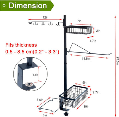 Griddle Caddy for Blackstone, 5-in-1 Outdoor Grill Organizer with Hanging Trash Bag Holder | Grill Tool Holder for Camping BBQ Accessories Storage | Grilling Gifts for Men, Dad, Father's Day