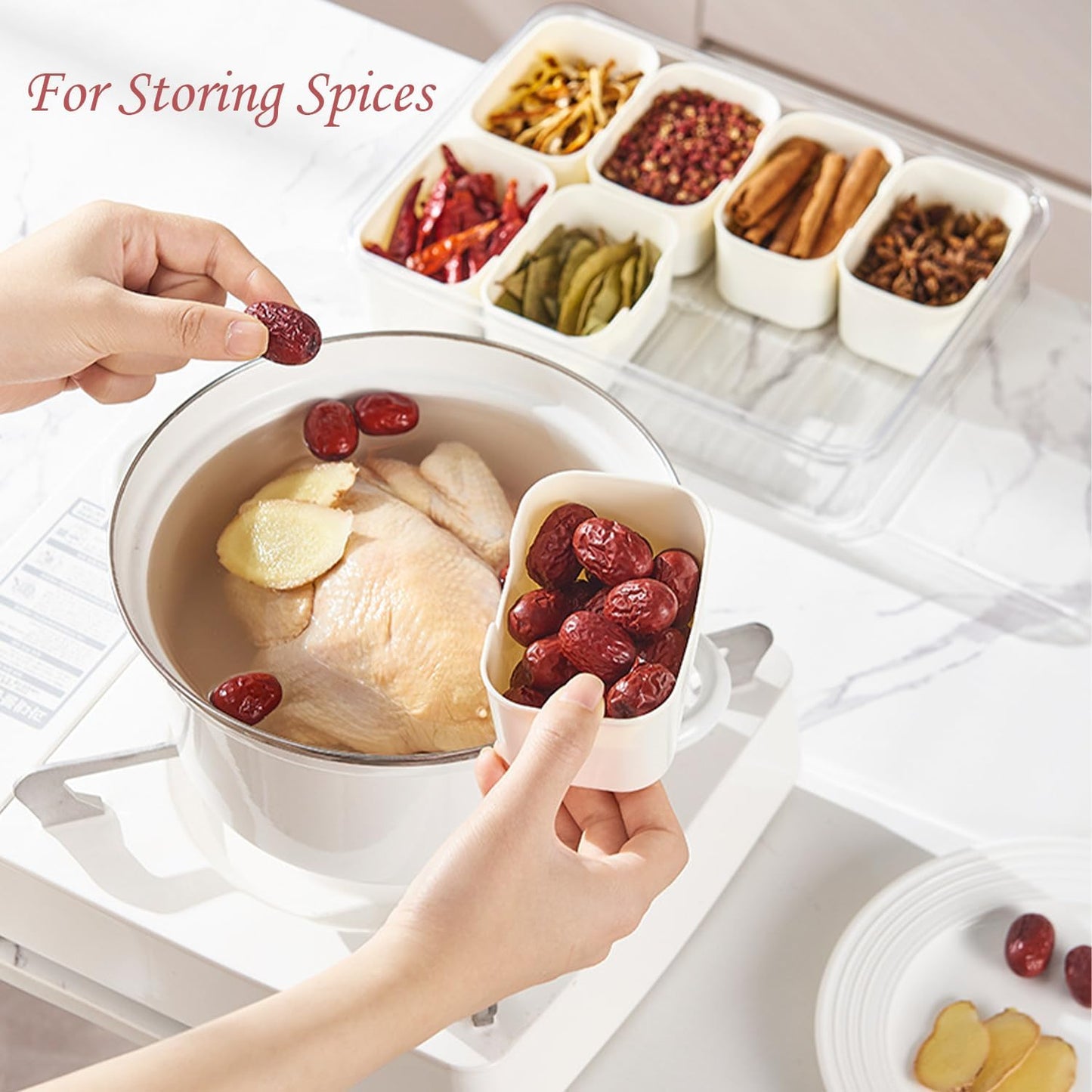 Divided Clear Snack Serving Tray with Lid & Handle, 8 Compartments Snackle Box Charcuterie Board Container Storage Organizer for Fruit Candy Veggie Snacks, Perfect for Travel Picnic, 2PCS