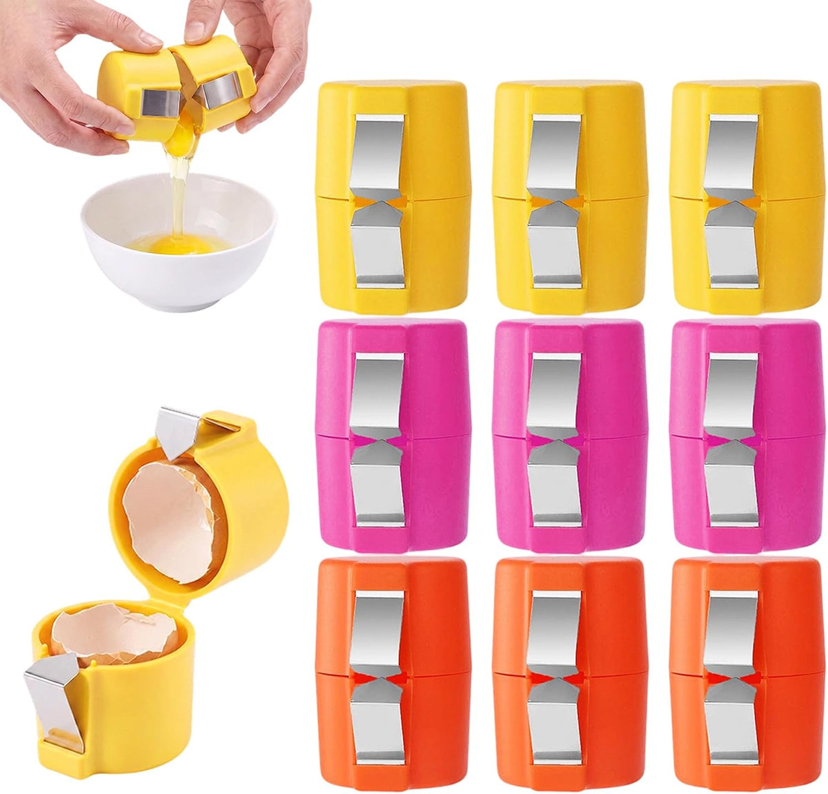 2026 New Egg Shell Opener, Egg Separator Egg Cracker Tool for Raw Eggs