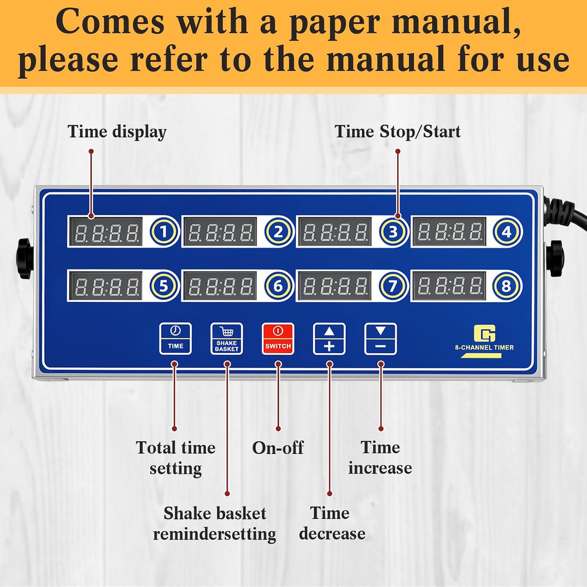 Relaxweex Commercial Digital Kitchen Timer for Cooking, 8 Channel