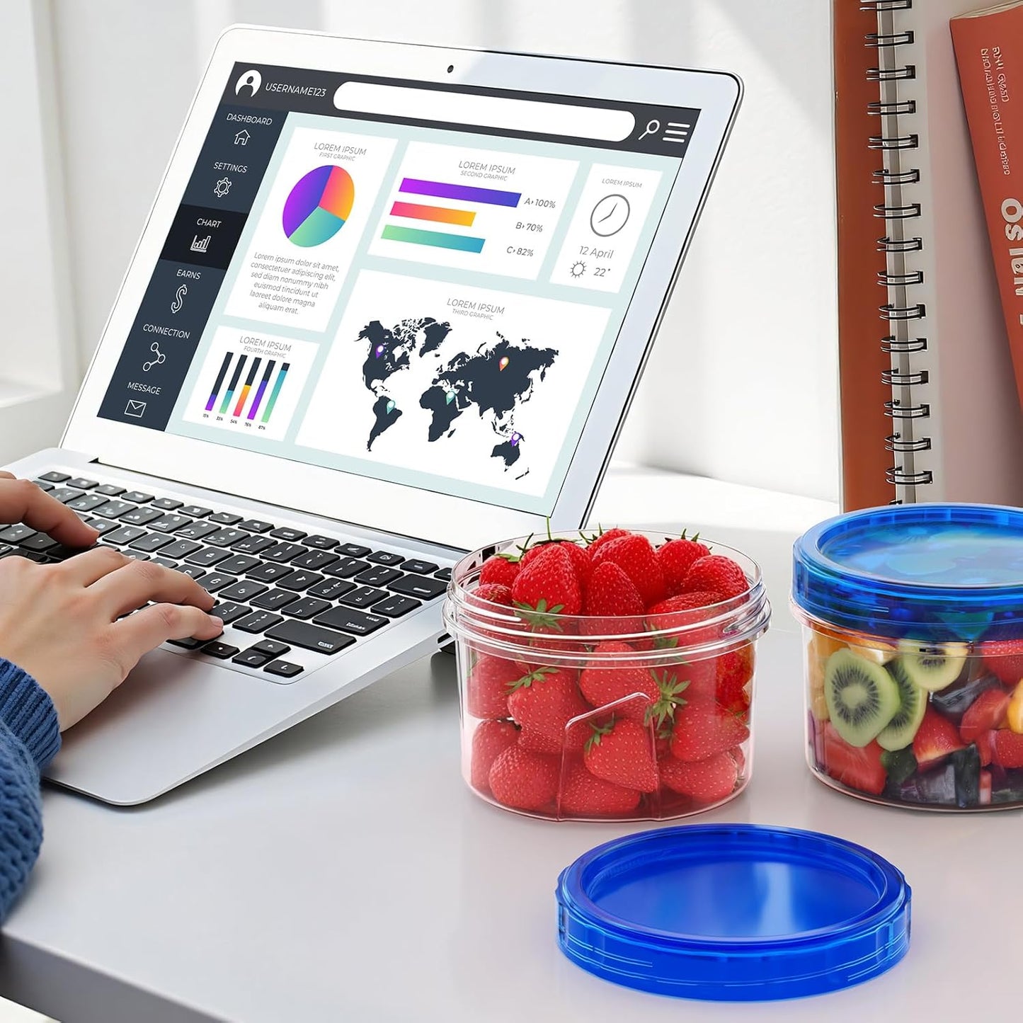 10 Pack-32 OZ Freezer Storage Containers, Small Plastic Food Storage Containers with Twist Top Lids, BPA Free and Reusable Meal Prep Containers Microwave/Dishwasher Safe