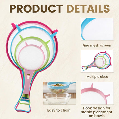4 Pcs Plastic Strainer Plastic Colander Strainer for Kefir Grains