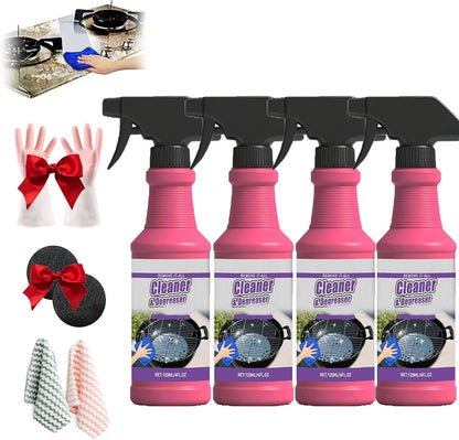 Cleaner and Degreaser Smoky Stains, 120ml BBQ Grill Cleaner, Grill Cleaning Spray for Kitchen, Multi Functional Grease Remover, All Purpose Oven Degreaser Clean for Grates and Smoker (2pcs)