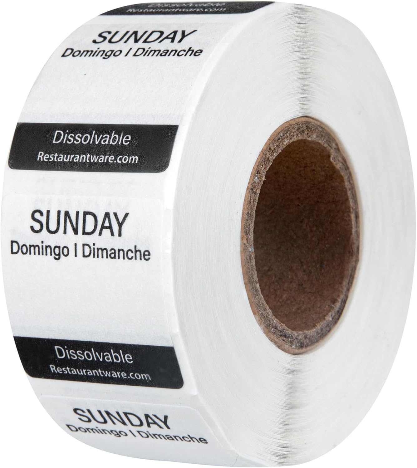 Restaurantware RW Smart 1 Inch x 1 Inch Food Rotation Labels 500 Dissolvable Food Safety Labels - Premium Trilingual Green Paper Day Of The Week Labels For Food Storage Or Prep Friday