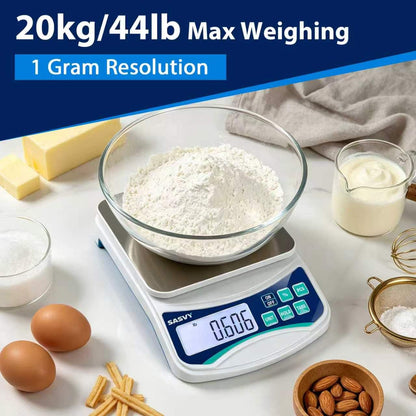 Large Kitchen Scale 0.1g High Precision, 11lb/5kg Lab Baking Scale