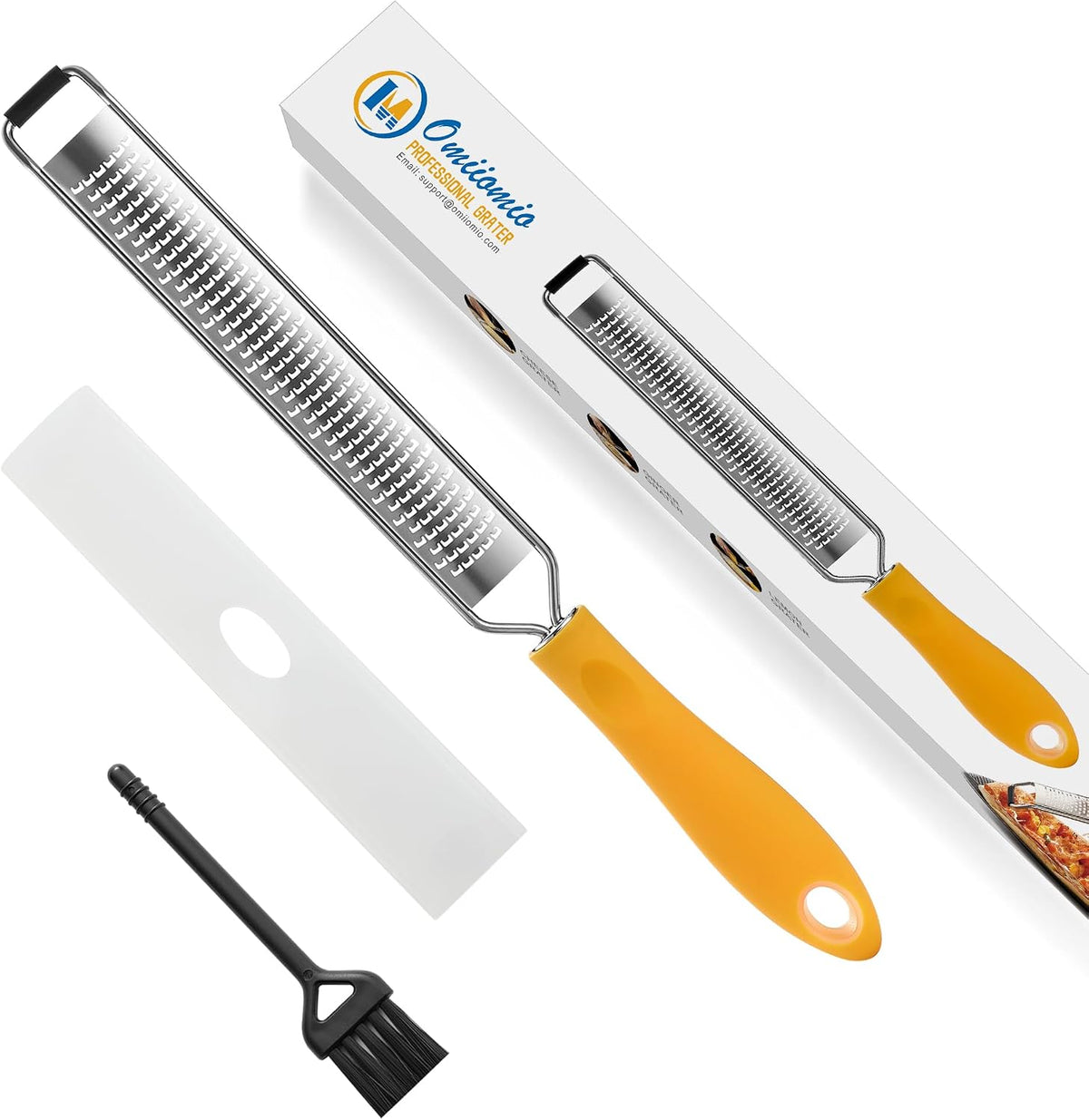 Lemon Zester & Heavy Duty Cheese Grater & Vegetable Grater — Parmesan Cheese Lemon, Garlic, Nutmeg, Chocolate, Fruits, Vegetables, Ginger - Cheese Shredder & Stainless Steel Grater