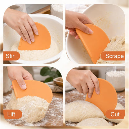 3pcs Bread Scraper for Sourdough,Silicone Bench Scraper Kitchen