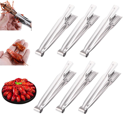 2025 New Crawfish Peeler, Stainless Steel Crawfish Shucker Crawfish Sheller Seafood Tool, Upgrade Crawfish Tail Peeler Crawfish Tail Remover Tool for Kitchen Restaurant (2, Sliver)