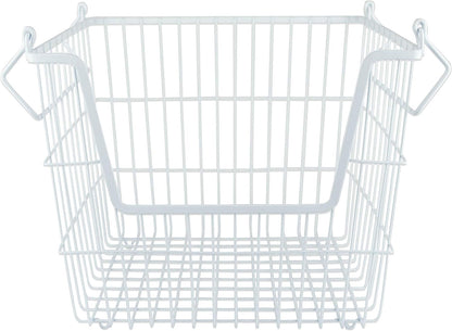 DII Metal Wire Mesh Stackable Utility Storage Bin, Small Round, 12x12x10", Bronze