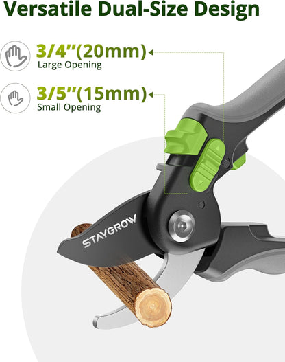 2pcs 6.5" Pruning Shears for Gardening Ultra Sharp Garden Scissors