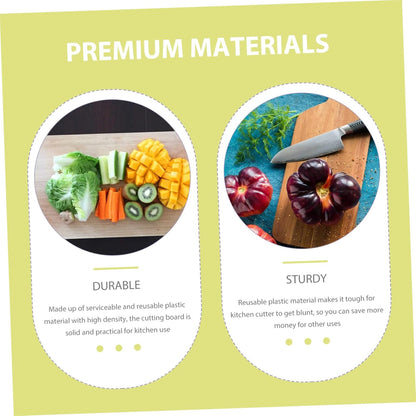 Hemobllo Round Portable Cutting Board Non Smell Food Safe PP Kitchen Mat for Fruit Vegetable Meal Prep