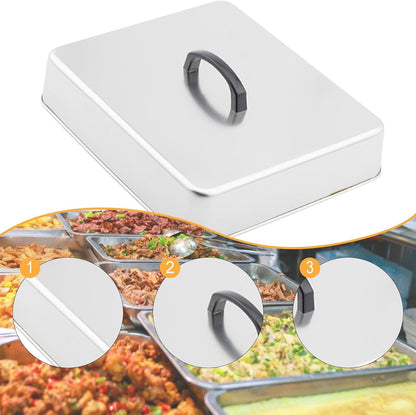 Grill Lid Steaming Food Cover Cooking Dome Rectangular Grilling Dome Burger Cover for Commercial BBQ Flat Top Griddle Patties, 22.2x14.6x6.6cm