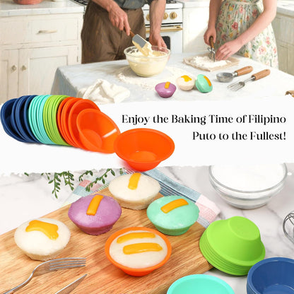 Webake Silicone Cupcake Baking Cups Set of 8, Air Fryer Muffin Pan Jumbo Muffin Liners Reusable Large Individual Muffin Tin, 3.5 Inch Mini Cake Pan Salad Dressing Container, BPA Free