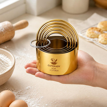 Round Cookie Cutters (2, 3, 3.5, 4, 5, 6 Inch) Biscuit Cutter Set