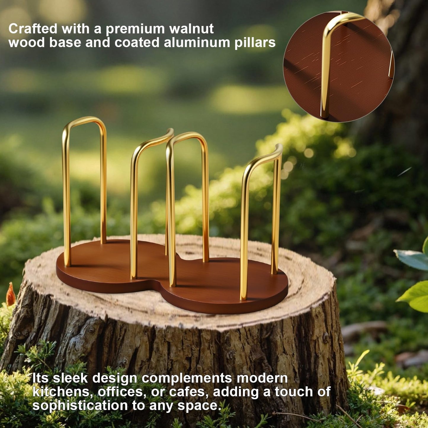 Wood Cup Holder for Cups (Under 3.35in Diameter), Stylish Walnut Disposable Cup Dispenser, Plastic Mouthwash Cup Storage Organizer -Perfect for Office, Kitchen, Gym, School or Cafes