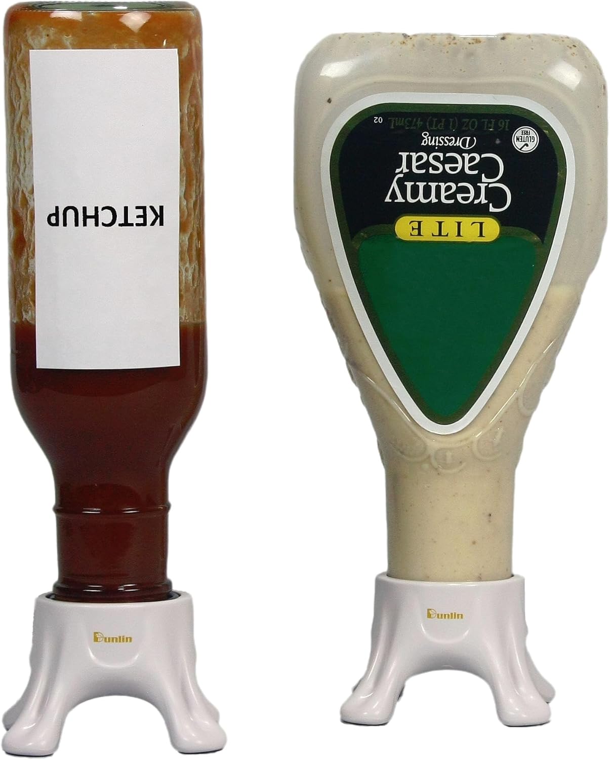 Dunlin - Condiment Bottle Holder (CBH) Deluxe - 1 Small (CBH 500) and 1 Large (CBH 1000), Matte Black - Upside Down Bottle Emptying Holders