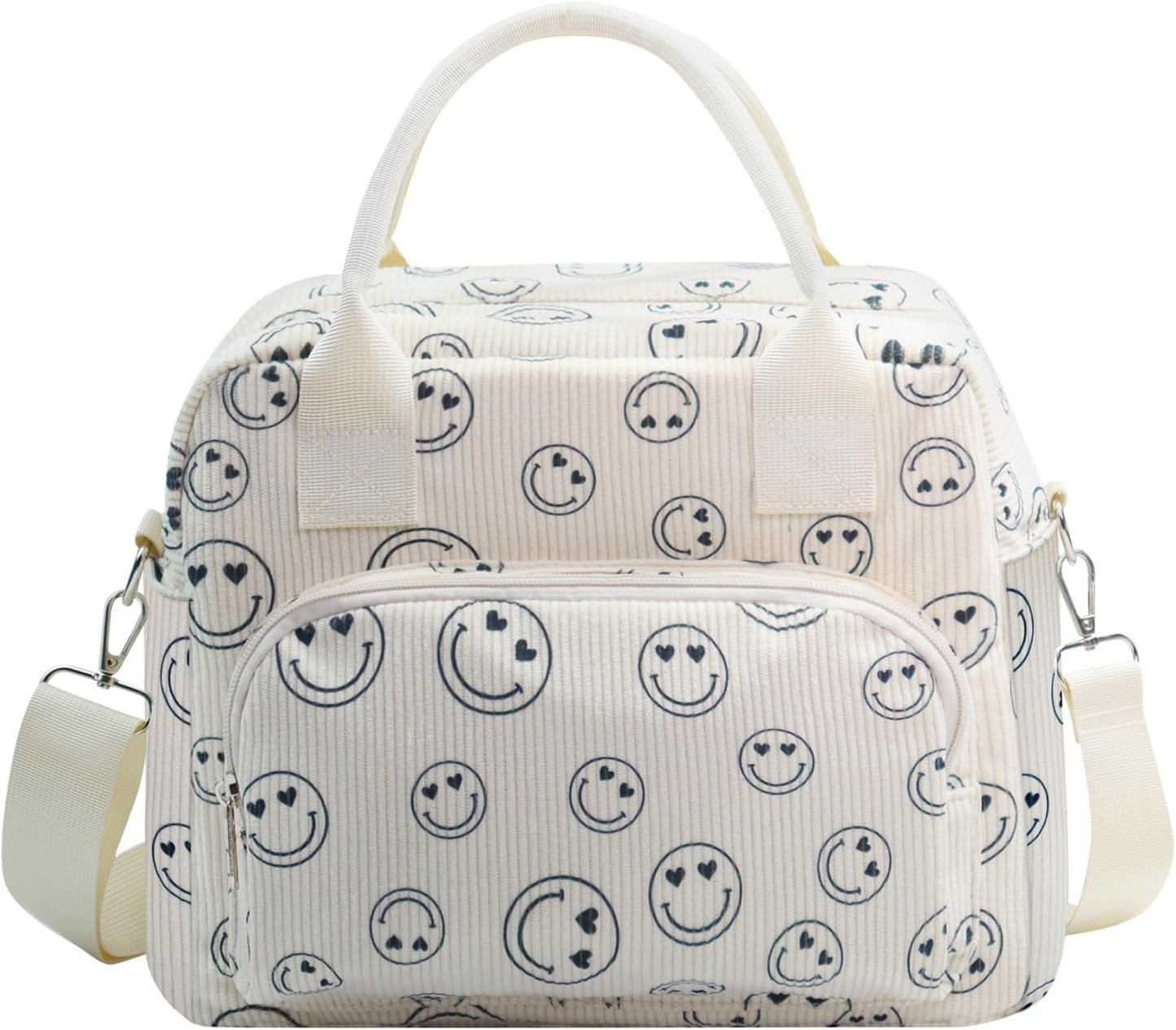 RLGPBON Insulated Lunch Bag Teen Girls, Preppy Lunch Box Large Insulated Lunch Bag Reusable Lunch Tote Bag, Preppy LunchBag for Girls School Travel Picnic
