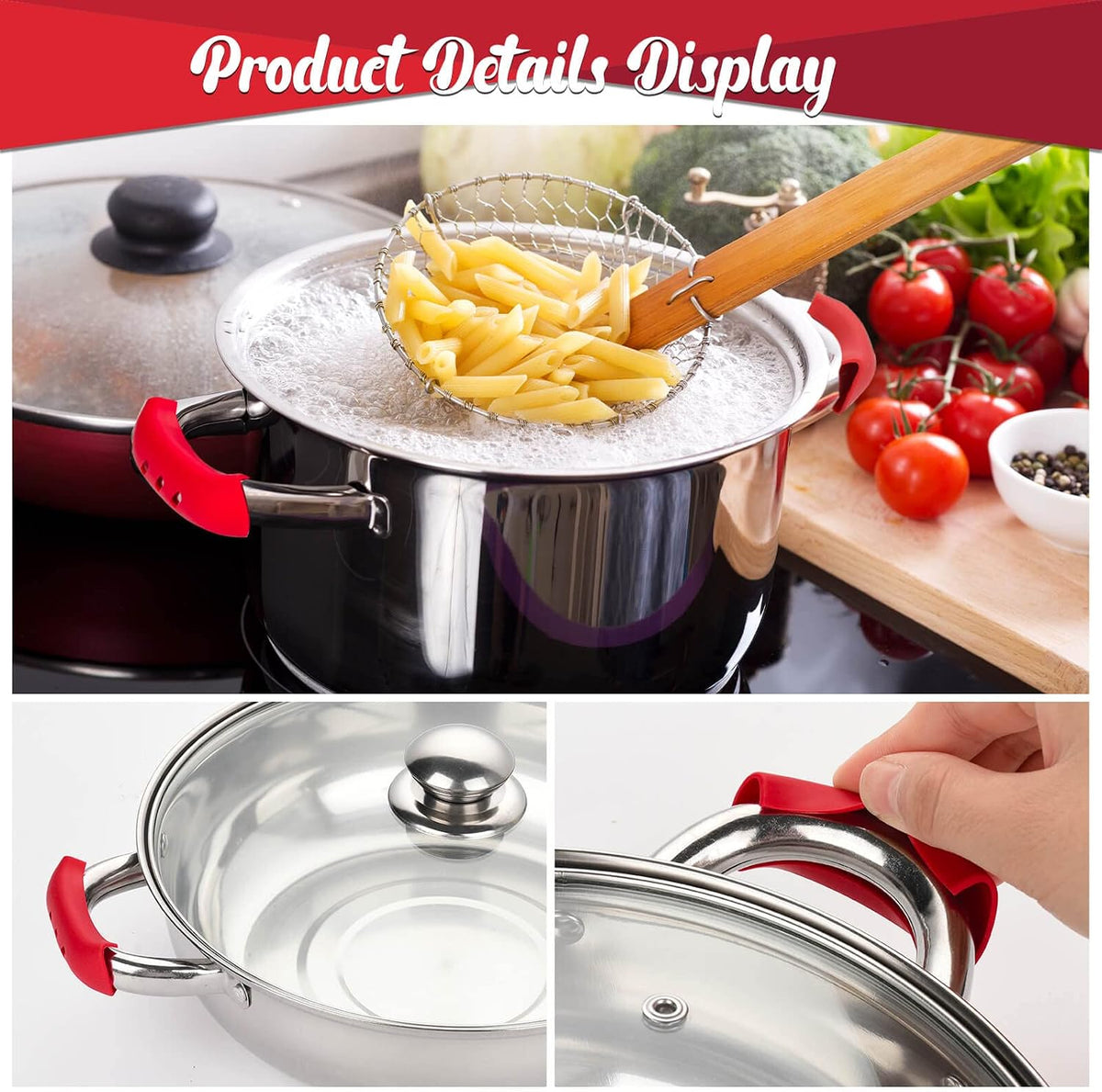10Pcs Cast Iron Handle Cover, Silicone Pot Holders