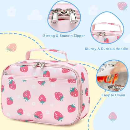CAMTOP Kids Lunch Box Boys Girls Insulated Lunch Cooler Bag Reusable Lunch Tote Kit for School Travel (094 Tie Dye)