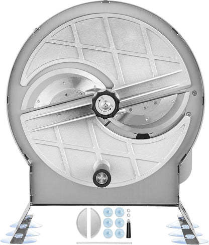 VEVOR Manual Vegetable Fruit Slicer, 0-0.5"/0-12mm Thickness Adjustable Commercial Slicer Machine, Stainless Steel Food Cutter Slicing Machine with 2 Spare Blades, for Potato, Cucumber, Lemon, Tomato