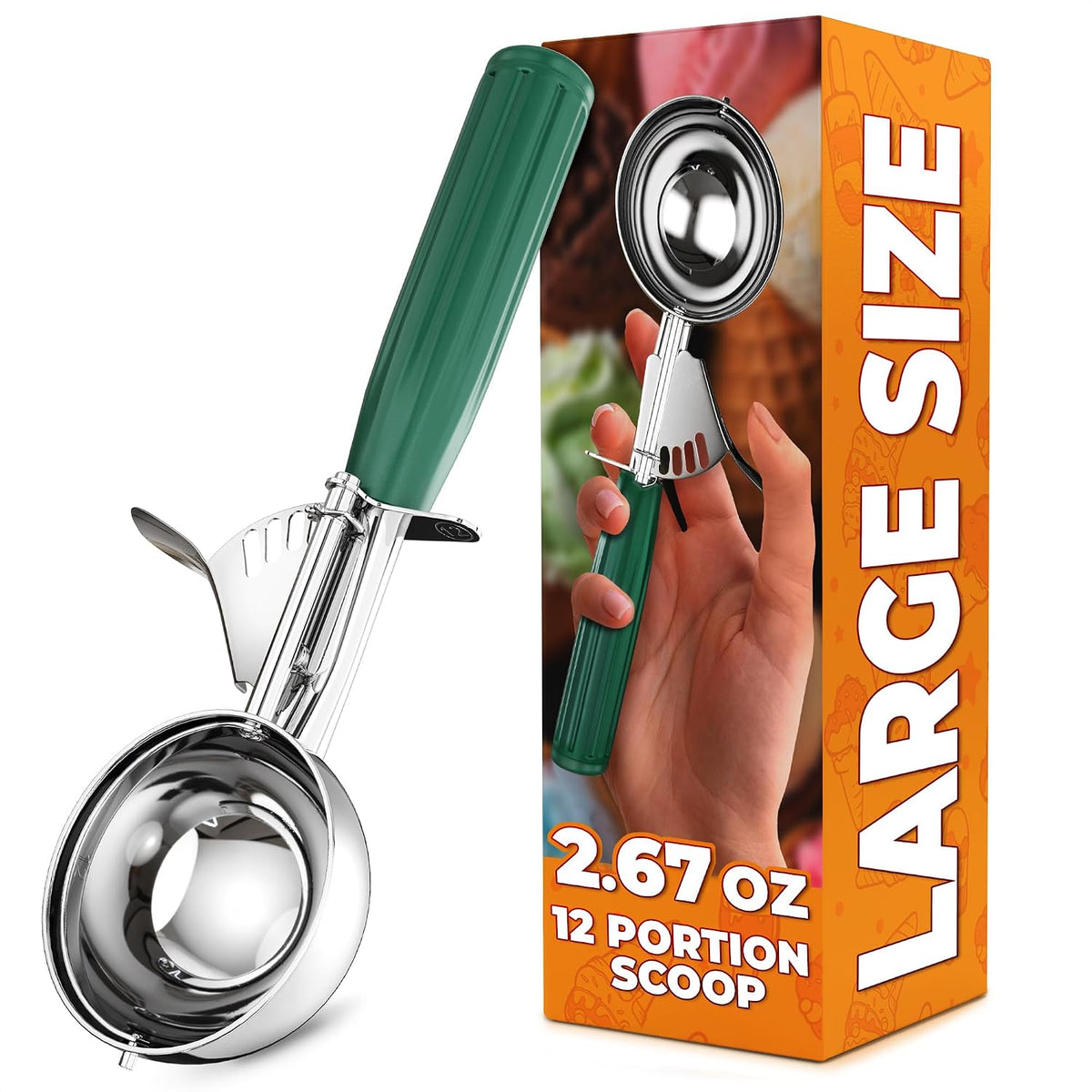 Cookie Scoops for Baking, Stainless Steel in #16, #20, #30