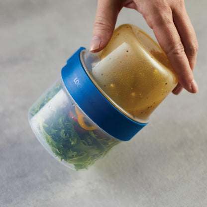 LOCK & LOCK LocknLock Easy Essentials Twist Two Way Food Storage Container, BPA-Free/Dishwasher Safe, 10-Piece Set, Clear