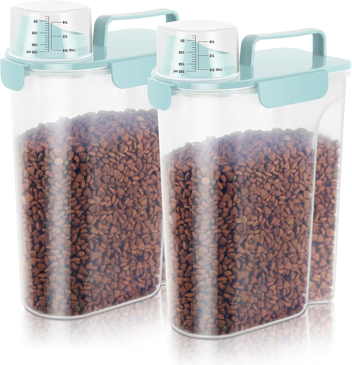 LEAWALK 5Lbs Airtight Cat Dog Food Storage Container with Upgraded Large Nozzle BPA-Free, Pet Food Storage Containers for Rice, Grain, Pet Food, Flour, Dog Treat Storage (Dark Gray, 5L-1pack)