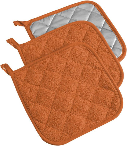 DII Basic Terry Collection Quilted 100% Cotton, Pan Handle, Nautical Blue