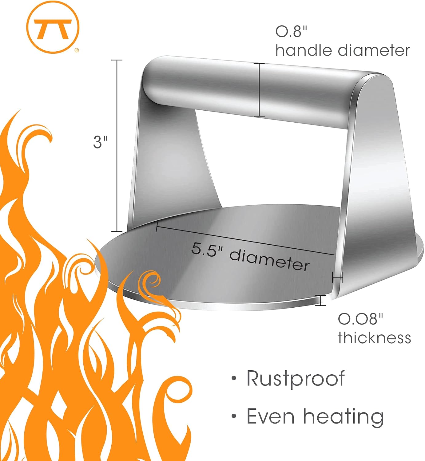 Outset Burger Cheese Melting Dome for Grill, Griddle, and Stovetop, Stainless Steel
