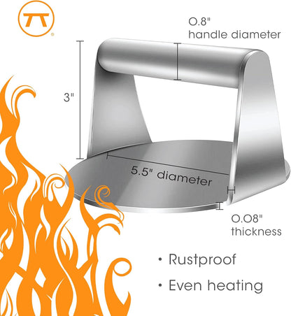 Outset Burger Cheese Melting Dome for Grill, Griddle, and Stovetop, Stainless Steel