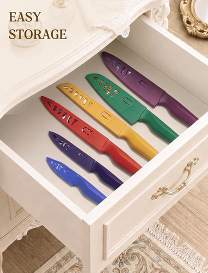 Astercook Paisley Pattern Knife Set with Cover