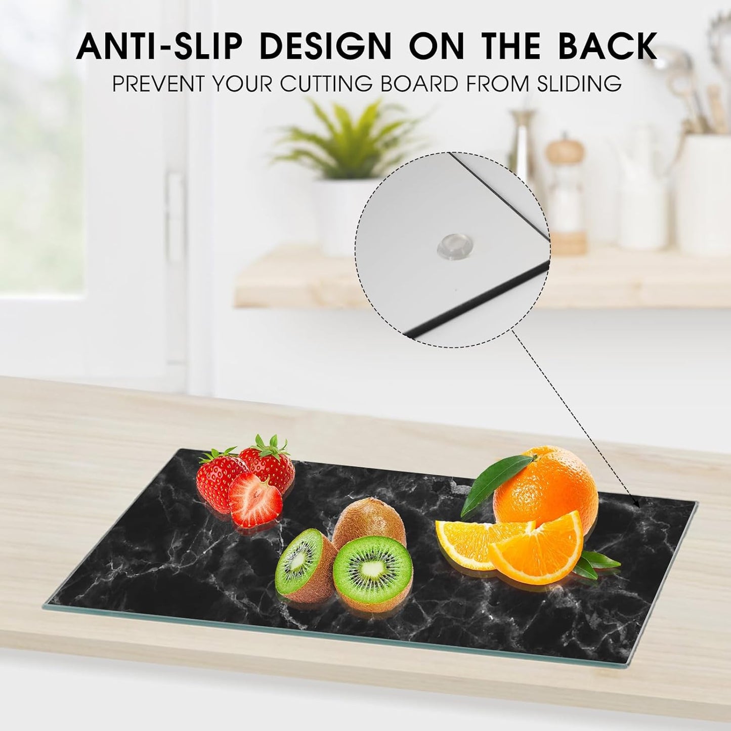 JAMBALAY Tempered Glass Cutting Boards for Kitchen, Gold 12"x8" & 16"x12" Glass Cutting Board Set with Marble Design, With Non Slip Foot, Shatter and Heat Resistant, Dishwasher Safe
