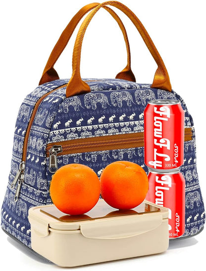 FlowFly Insulated Lunch Cooler Bag - Tote Bag Organizer for Women/Men, Black - Colors B