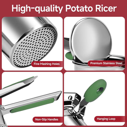 Potato Ricer for Mashed Potatoes-Stainless Steel 15oz