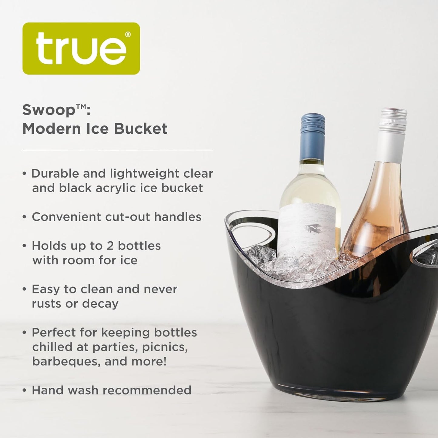 True Galvanized Tub, Large Ice Buckets for Parties, Beverage Cooler for Beer, Wine, Soda, Bottled Water, Rustic Beverage Tub, Drink Bucket for Indoor & Outdoor Party, 6.3 Gal (23.8 Liters), Set of 1