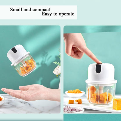 1.5 CUP Garlic Chopper,Electric Mini Food Processor,Portable Onion Chopper