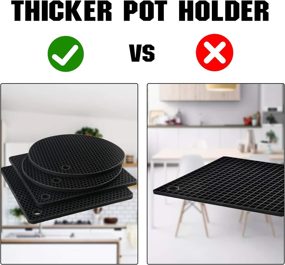 Joyhalo 4 Pack Trivets for Hot Dishes
